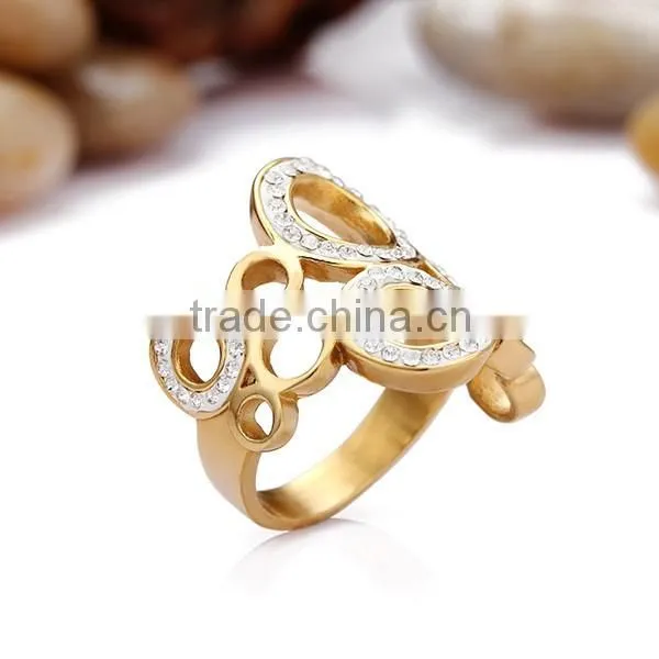 Gold Plated Bronze Finger Ring Designs for Girls photo-5