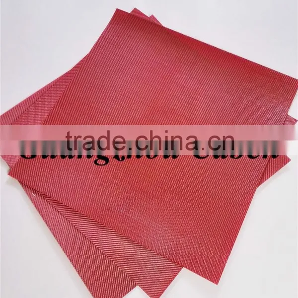 Excellent High Grade Beautiful 3k Red Glossy Twill Clear Epoxy Fiberglass Sheets Price for Decoretion photo-6