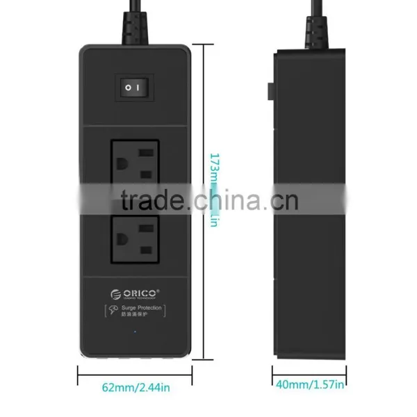 US Portable Socket Outlet 2 Way Outlet With 4 USB Port photo-2