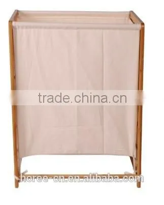 Excellent Simple Cheap Bamboo Laundry Storage Basket With Cotton Liner photo-2