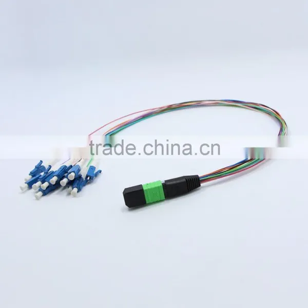 Fanout MPO-LC Fiber Optic Patch Cord 12 Core