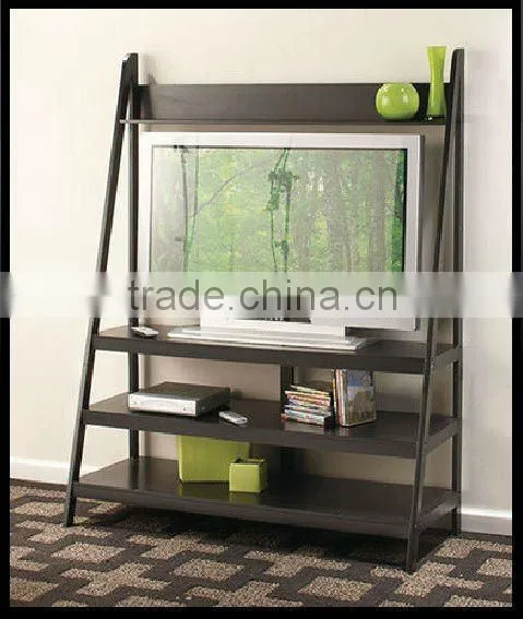 New Black Ladder Television / TV Stand Wooden Furniture