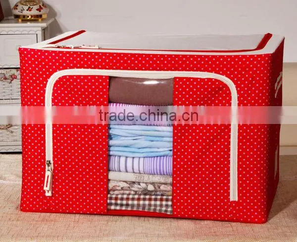 N493 Household Non Woven Box Zipper Foldable Clothing Storage Box photo-6