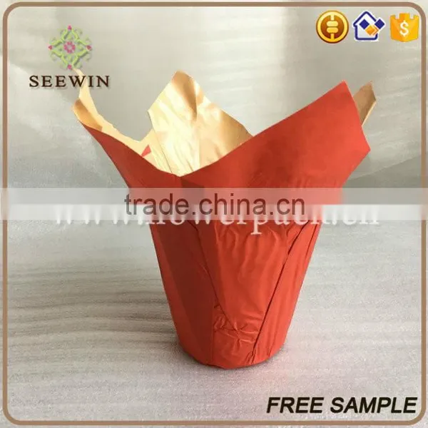 Colorful Craft Paper Flower Stand Flower Pot Holder photo-2