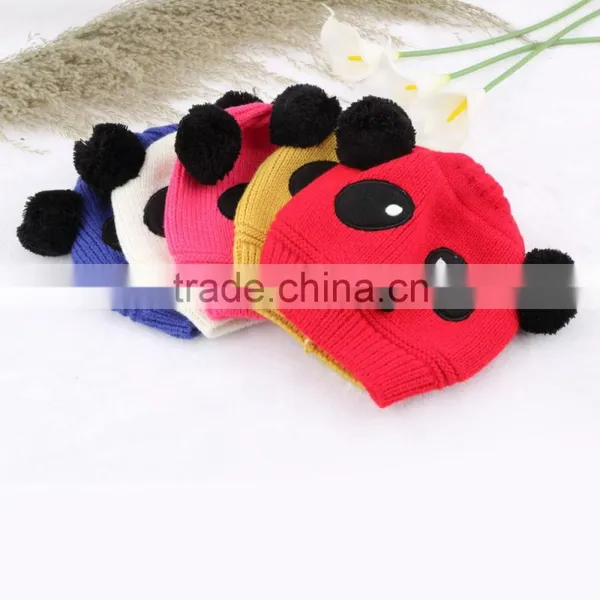 Lovely Animal Panda Baby Hats And Caps Kids Boy Girl Crochet Beanie Hats photo-3