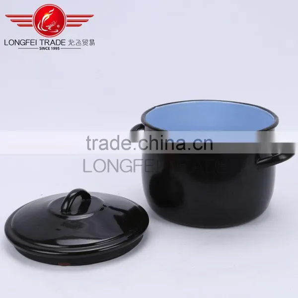 Black 3pcs Enamel Camping Pot Set /enamel Hot Pot Sets Wholesale photo-6