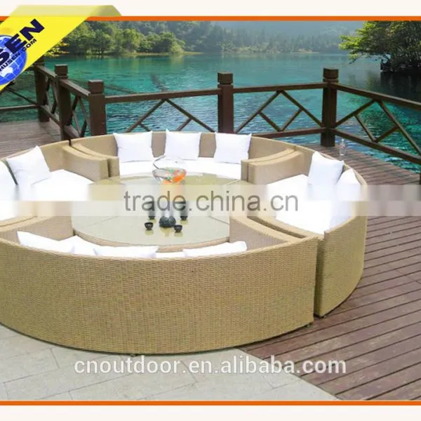 Super Thick Restaurant Top Quality Rattan Dining Set With Fashion Style 2012 photo-3