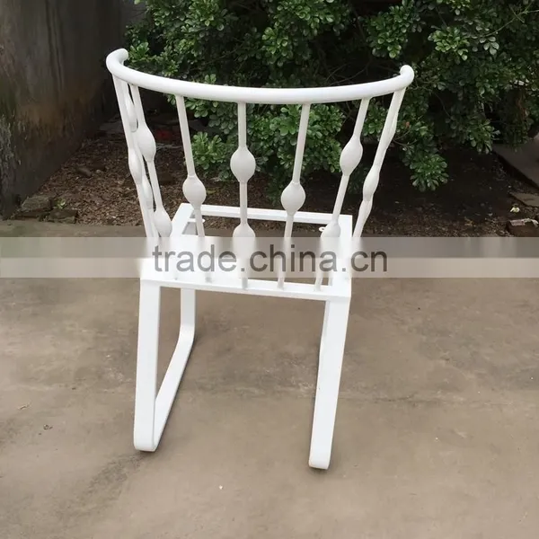White Metal Patio Chair Frame, Patio Furniture photo-4