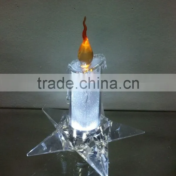Acrylic Artificial Decoration LED Flameless Party Candle Light photo-2