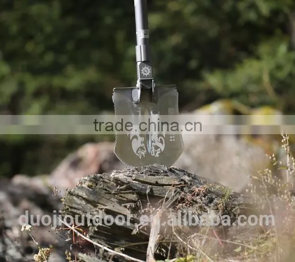 Top Brand Outdoor 12-in-1 Emergency Shovel With Knife Hoe Hammer and Flashlight photo-2
