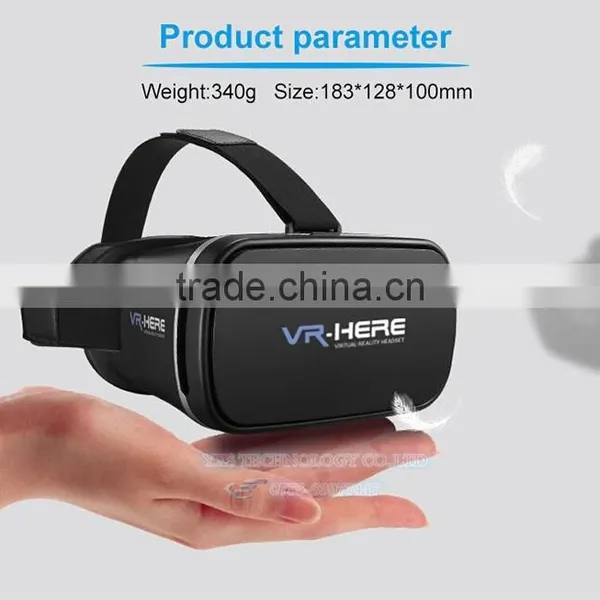 VR Headset With 3D Glasses VR Box With Remote Control V6 42mm Lenses 4.5 - 6 Inch photo-2