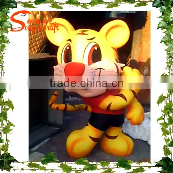 Factory Direct Wholesale Artificial Cartoon Lion Topiary Animals Fibergrass Animal photo-2
