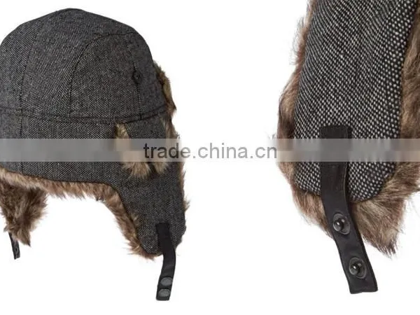 Winter Warm Russian Ski Ear Flap Cap Faux Fur Trapper Hat photo-3