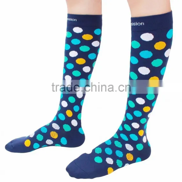 Compression Socks With Polka Dots Made of Nylon and Spandex photo-5