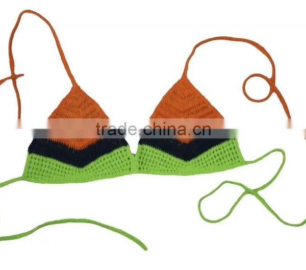100% Cotton Summer Hot Extreme Sexy Yong Girl Bikini Crochet Beach Wear photo-4