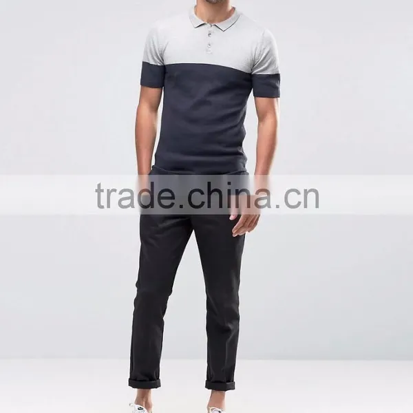 MGOO OEM Manufacturer Summer Cheap 180g 100% Cotton Short Sleeve Contrast Color Breathable Mens Knit POLO Shirt photo-4