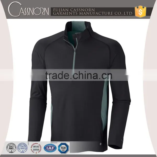 Waterproof Breathable Long Sleeve Man T-shirt With Zip Collar photo-2