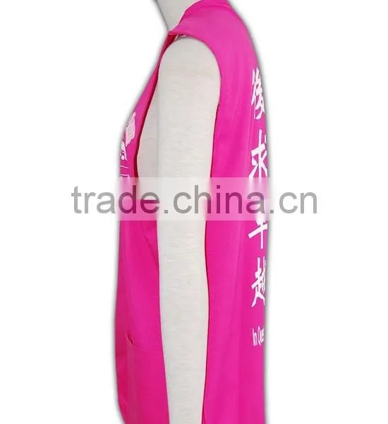 China Manufactory High Quality Vivid Color Unisex Tailored Front Open Vest photo-3