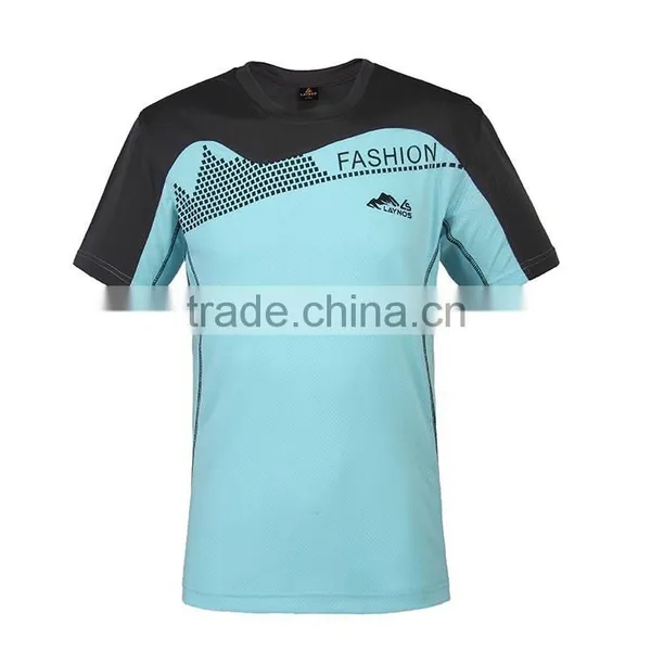 2013 Plus Size Color Combinations Dry Fit Men Sports t Shirt photo-3