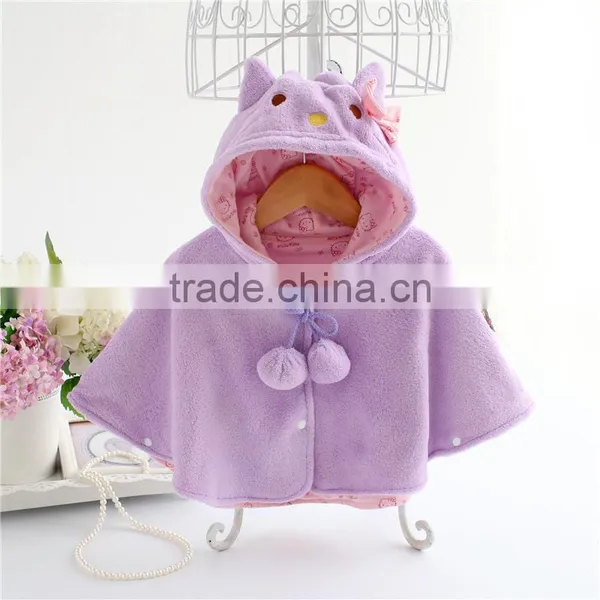 Windproof Cute Baby Girl Coat Cloak Hoodie Top Newborn Outfits Hoodie for Winter photo-2