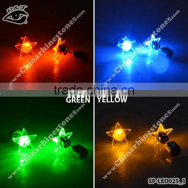 Fashion LED Earring Star Shapes Lights Up Earring Studs photo-2