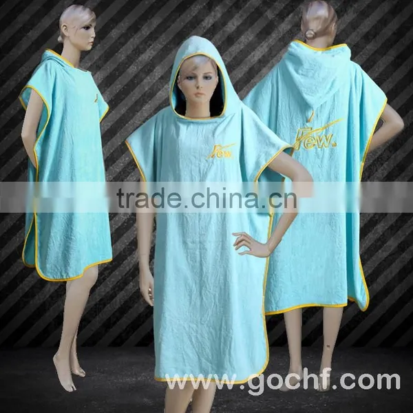 100 Cotton Comfortable Teens Hooded Poncho Towel photo-2