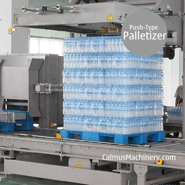 Film Pack Palletizing Machine Shink Wrap Push-type Carton Palletizer