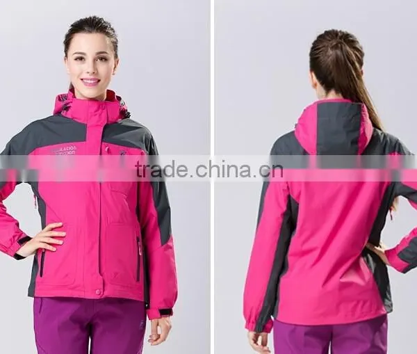 Men Women Waterproof Jackets With Removavle Polar Fleece Liner photo-5