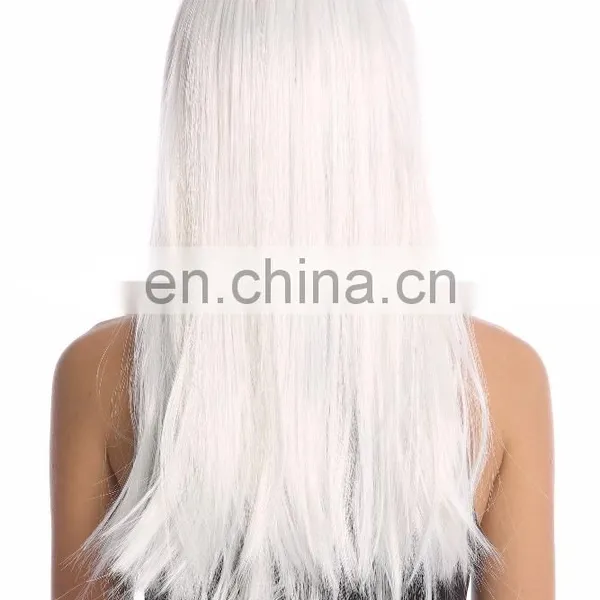 Halloween White Straight Plastic Wigs P-W248 photo-3