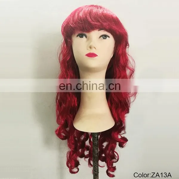 Carnival Red Curl Long Party Wigs P-W203