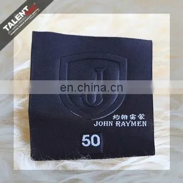 Custom 3D Cubic Hot Stamping Sculpture Brand Logo Woven Label for Garment photo-5