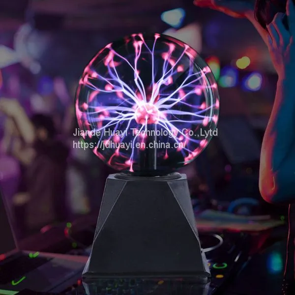 3/4/5/6/8 Inch Colorful Glass Wholesale Festival Gift Static Plasma Lamp Plasma Light