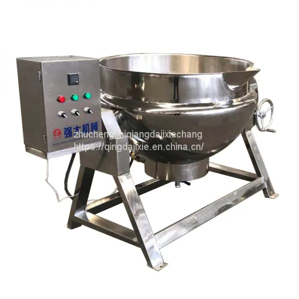Boiled Beef Sandwich Pot Heat Transfer Oil Heating Double Tilting Sandwich Pot