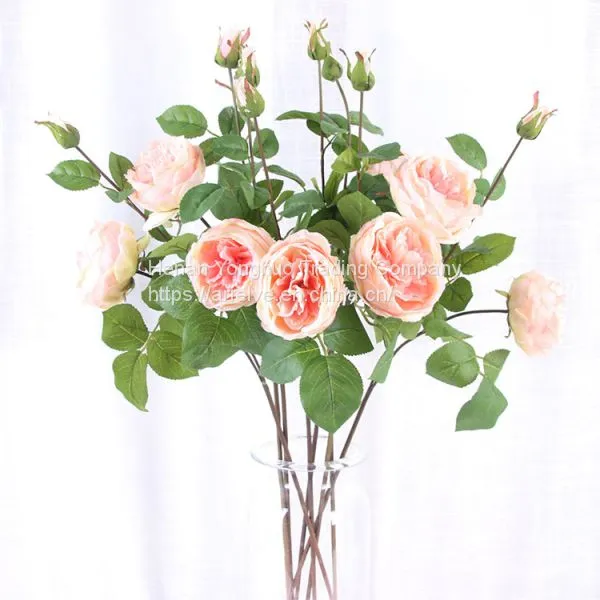 Wholesale Price Long Branch Artificial Crystal Rose For Wedding Decor photo-3