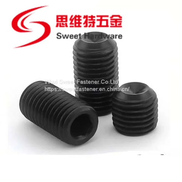 DIN916 Alloy Steel Hex Screw Grub Set Screw Socket Cap Screw in Black photo-3