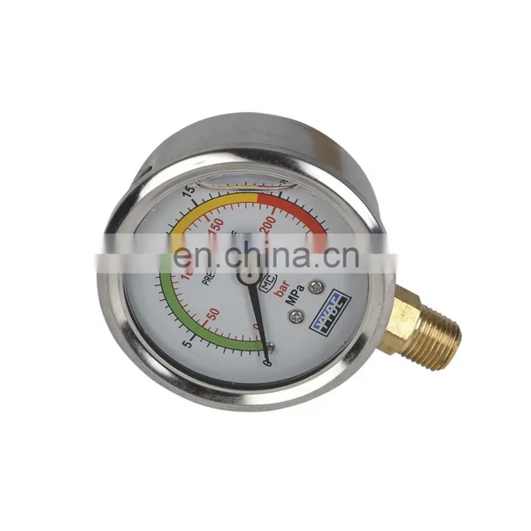 Liquid Filled Pressure Gauge Manometer for Hydraulic System