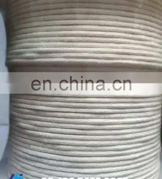 Customized 12 * 4mm Kevlar Braided Cord Rope Used on Glass Tempering Plant Quenching Section