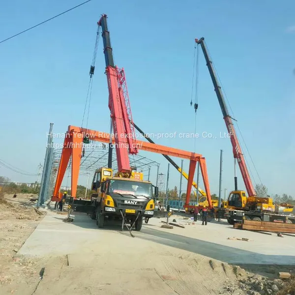 MH Type10 Ton General Gantry Crane, Gantry Crane, Main Girder Box Support Leg Gantry Crane, Rail Type Small Crane photo-4