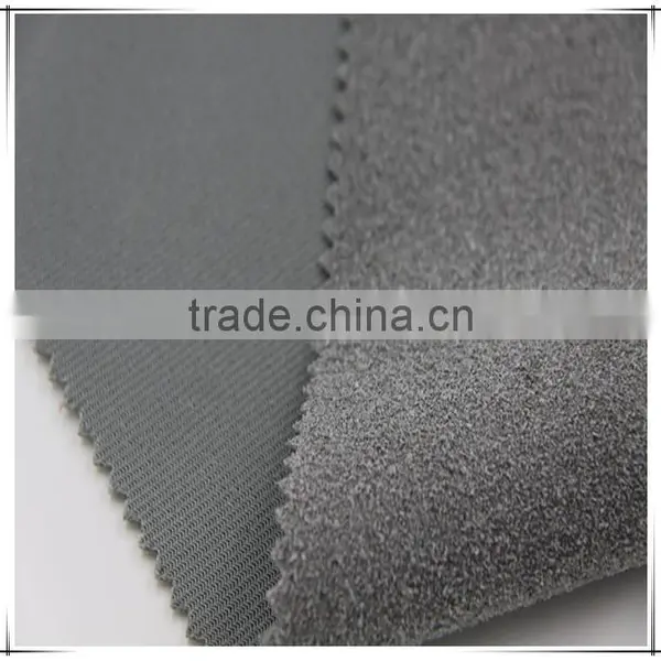 100%Polyester Pu Coating Fabric Thick Suede Fabric photo-3