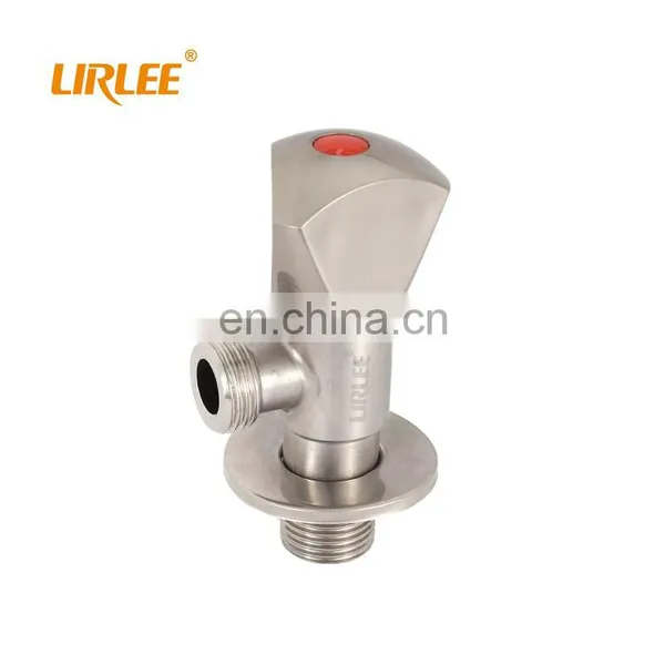 LIRLEE Durable Factory Price Full Turn Bathroom Stainless Steel Angle Valve 1/2 photo-2