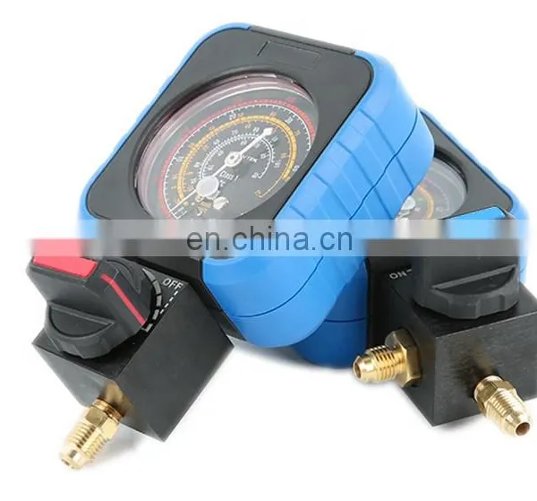 Conjunto de manômetros de coletor único de latão com vidro de inspeção para sistema de refrigeração do ar-condicionador CT-467 com R134A, R22, R12, R502, R410A, R404 photo-2