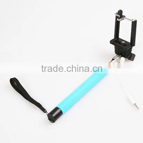Fashion Colorful Wired Selfie Stick Monopod With Cable for Smartphone Supplier's Choice