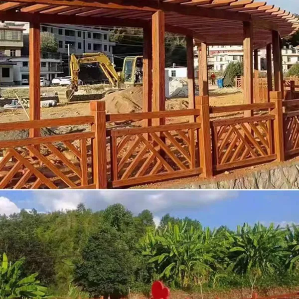 Factory Direct Supply of Cement Imitation Wood Products, River Embankment Guardrails, and Cross-ladder Railing Molds photo-5