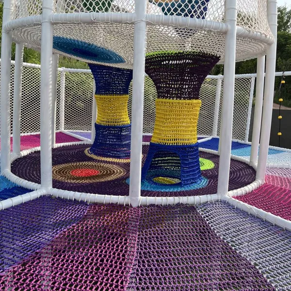 Outdoor Rainbow Rope Net Playground Equipment photo-4