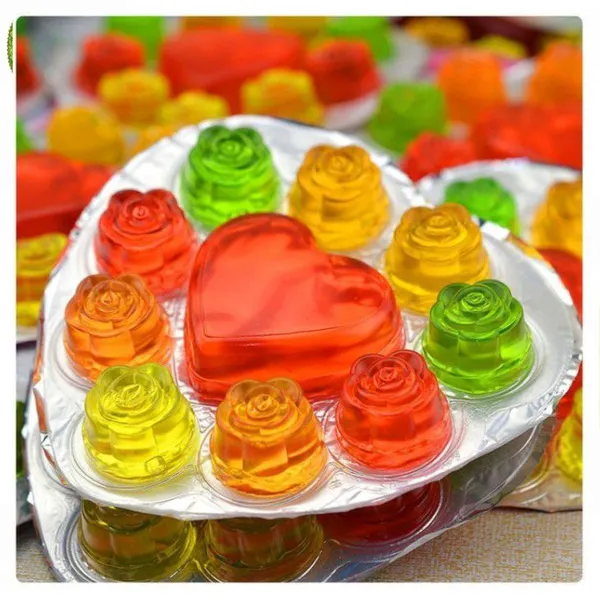 Flower Cup Cake Jelly Mold Cup Filling and Sealing Machine for Jelly Processing Line