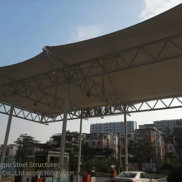 Membrane Structure Entrance Gatehouses for Residential Communities, Membrane Structure School Stands, Production, Construction and Installation of Pvdf Membrane Structure Stadium Roofs photo-2