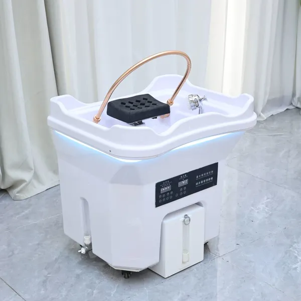 Japanese Head Spa Bed Shampoo Basin With Stainless Steel Frame and Adjustable Water Temperature photo-5