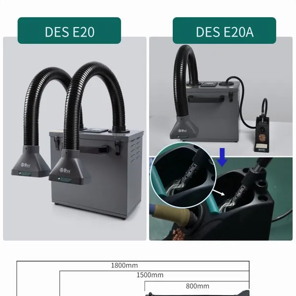 DES E20/E20A Intelligent Smoke Purification System Fume Extractor ESD Mat,air Purification photo-5