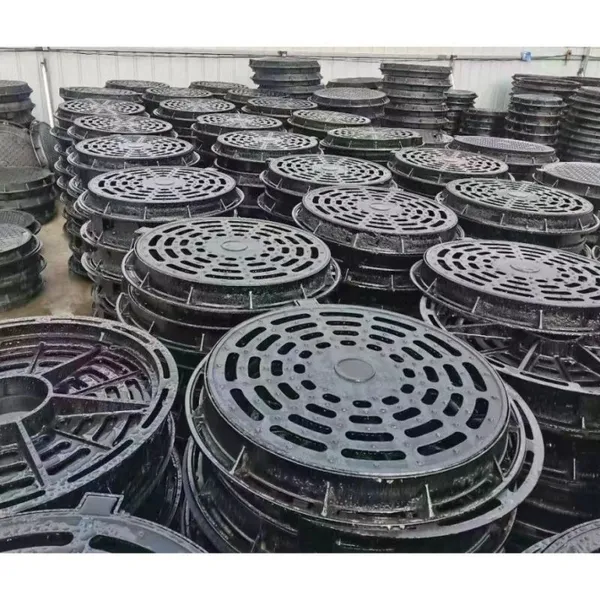 High-quality Ductile Iron Jingdong Brand Black Durable Manhole Cover for Municipal Engineering Customized Casting Lock Road photo-4