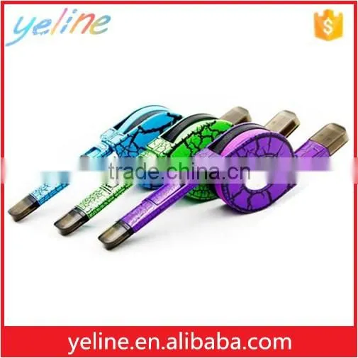 New Premium Flexible Real Leather Usb Data Cable 2 in 1 photo-5